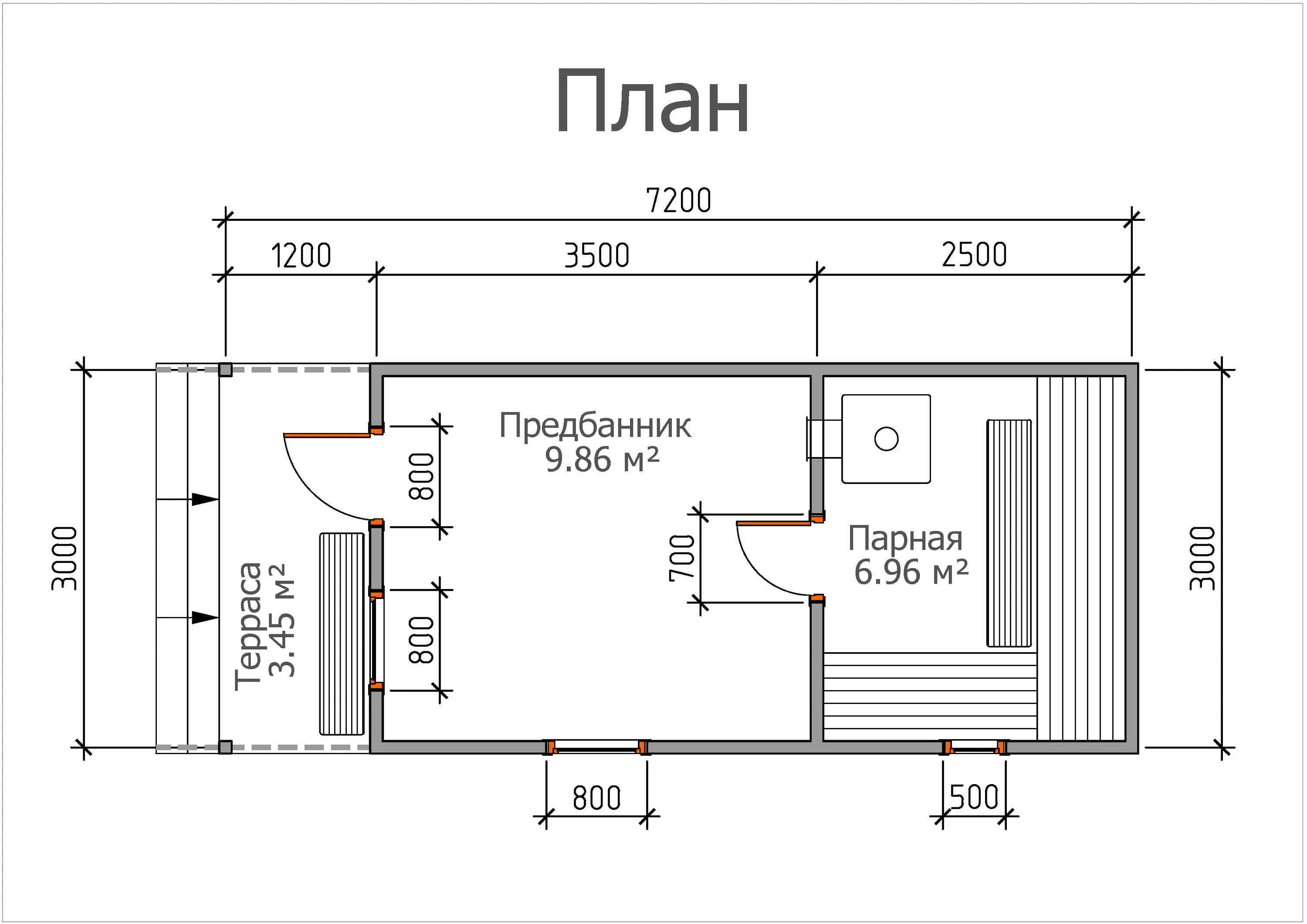 Размеры бани своими руками фото Мобильная баня "3х6 с крыльцом" Лесстройпроект