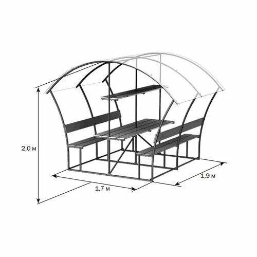 Размеры беседки из металла своими руками беседки, скамейки