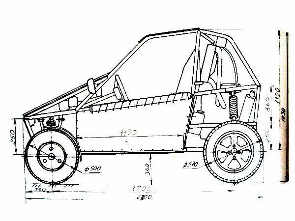 Размеры чертежи мини авто своими руками Чертежи багги, вид сбоку Багги для езды по песку, Чертежи, Педальный автомобиль