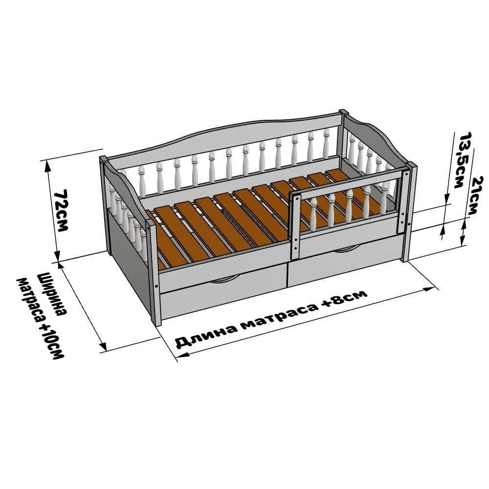 Размеры детских кроватей фото Детская кровать размеры стандарт фото - DelaDom.ru