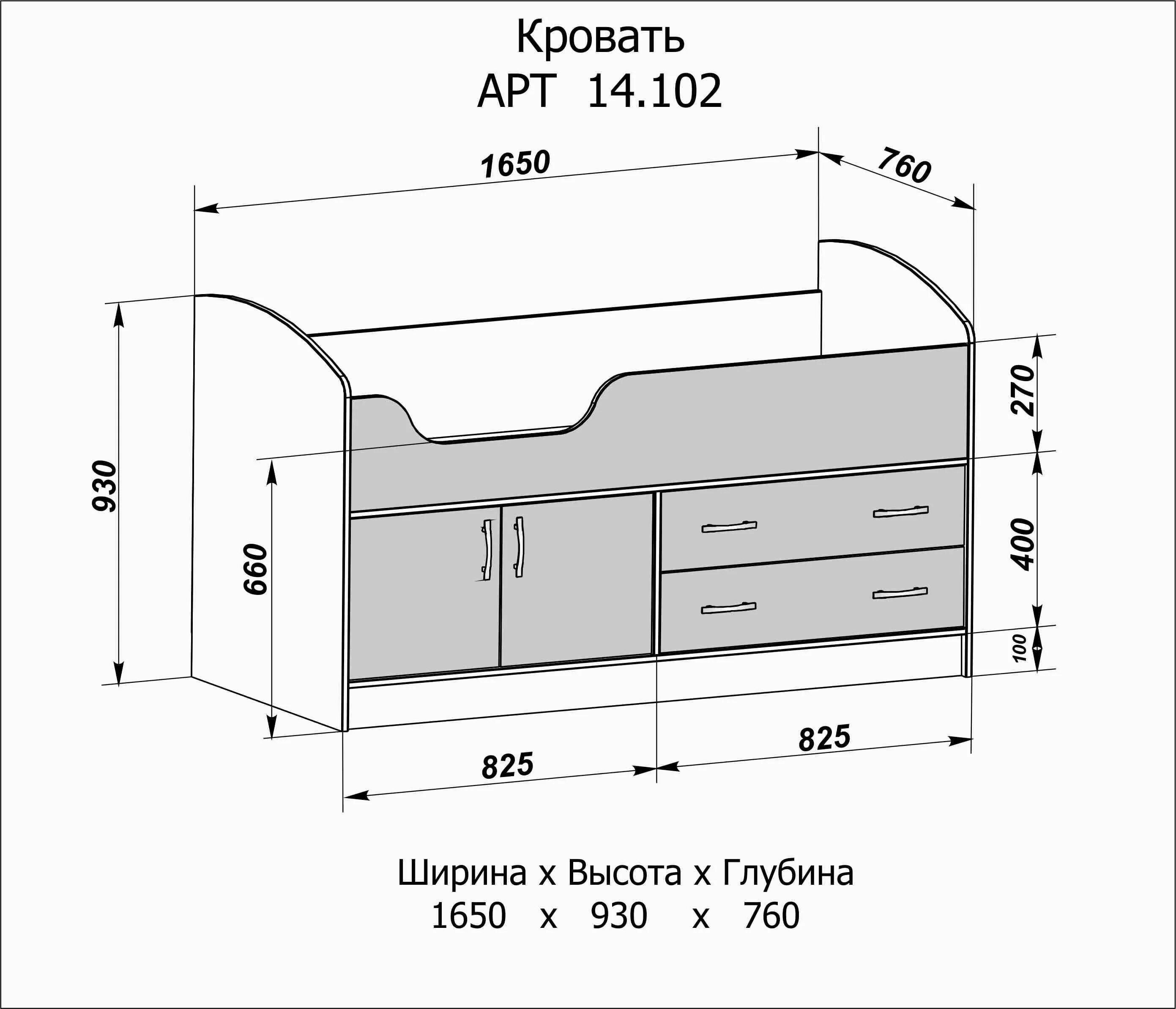 Размеры детских кроватей фото Детская кровать размеры