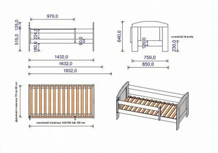 Размеры детских кроватей фото Чертежи детской кровати своими руками Детская кровать, Кровать, Диван для детей