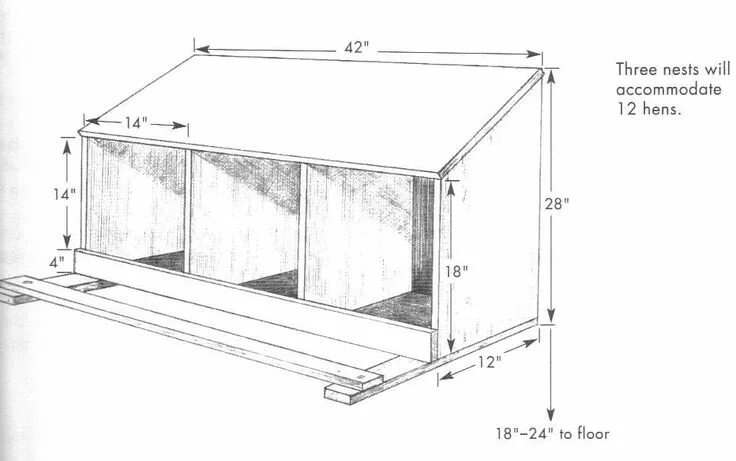 Размеры гнезда для кур несушек фото Retrofit a Playhouse to a Chicken Coop Pt. 1: The Plan Constant Craftsman - Orga