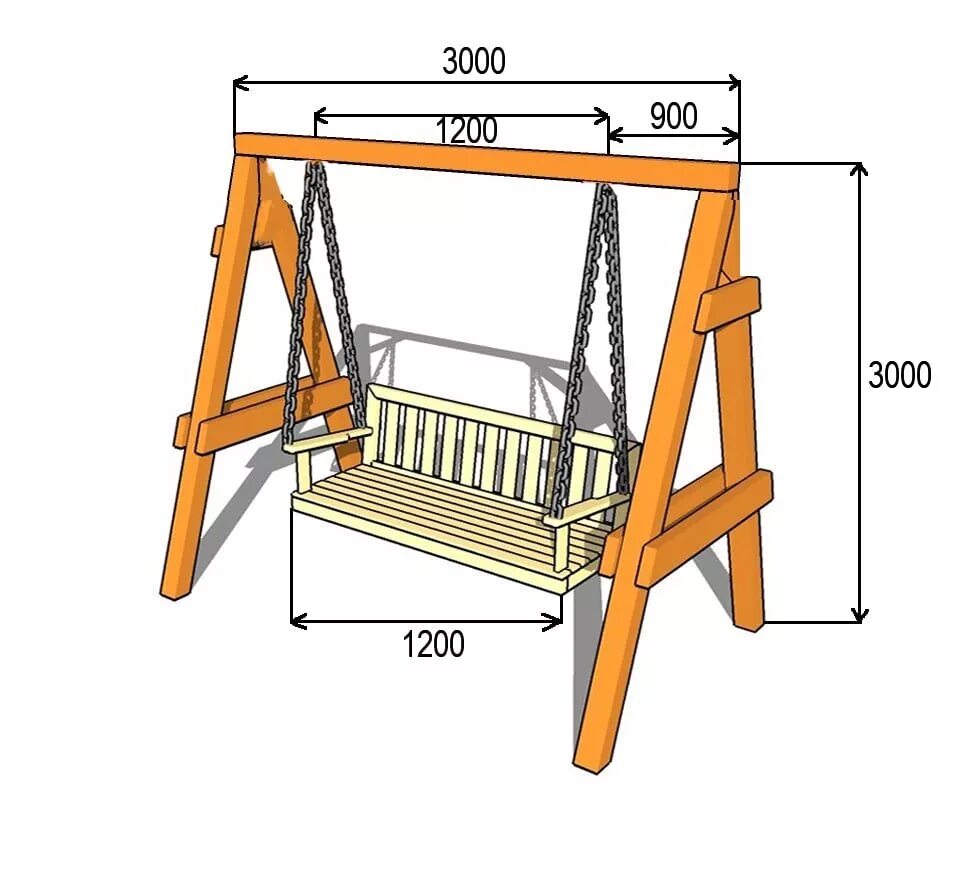 Размеры качелей для дачи своими руками Садовые качели своими руками из дерева для дачи - от А до Я! Pallet furniture ou