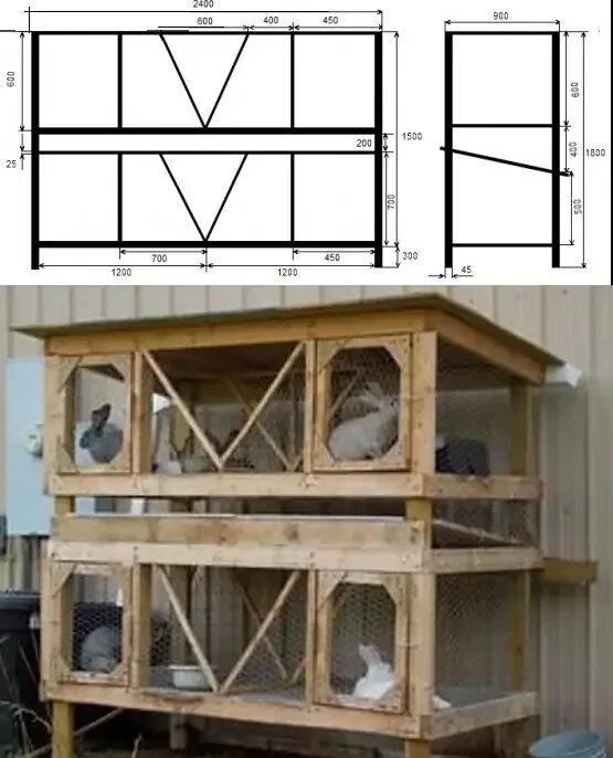 Размеры клеток кроликам своими руками чертежи Making a chicken feeder with your own hands - Agriculture 2024