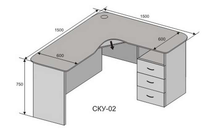 Размеры компьютерного стола фото Компьютерный стол своими руками: чертежи, схемы, размеры, фото-проекты