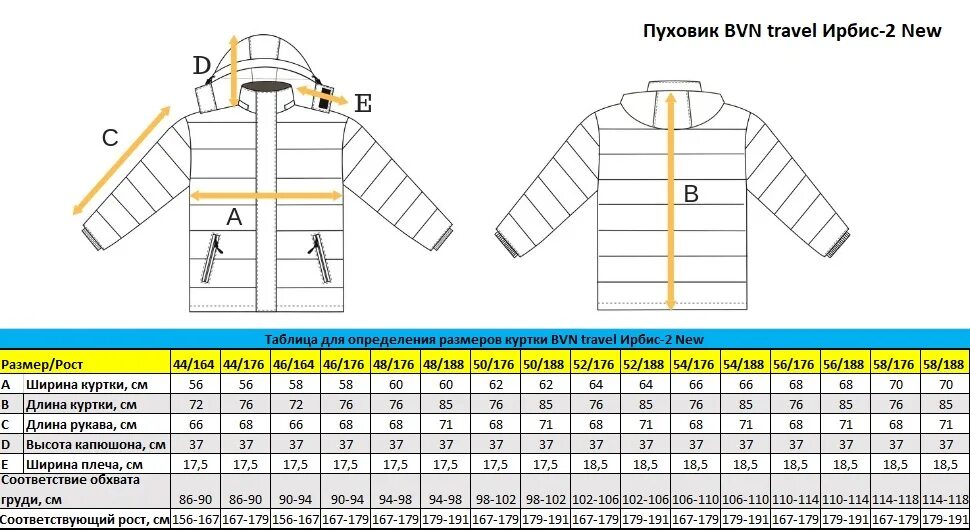 Размеры куртки фото Куртка мужская пуховая Ирбис-2 (New N black)