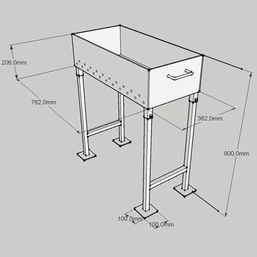 Размеры мангала для дачи своими руками Тяжелый мангал с крышкой 6 мм