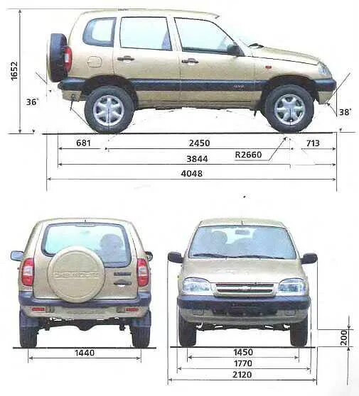 Размеры автомобиля нива шевроле LkbAuto.ru