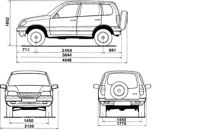 Размеры нива шевроле фото Автомобиль ВАЗ-2123 Niva 2