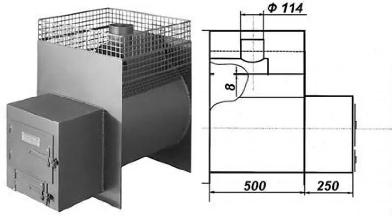 Размеры печки для бани из металла чертежи Стройматериалы