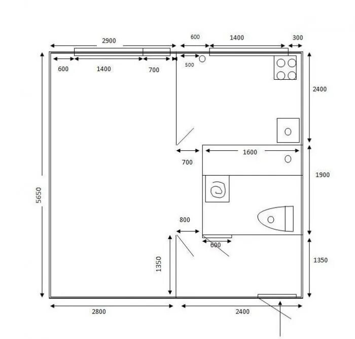 Размеры планировок 1 комнатных квартир Купить 1-комнатную квартиру, 31.9 м² по адресу Красноярск, улица Дубровинского, 