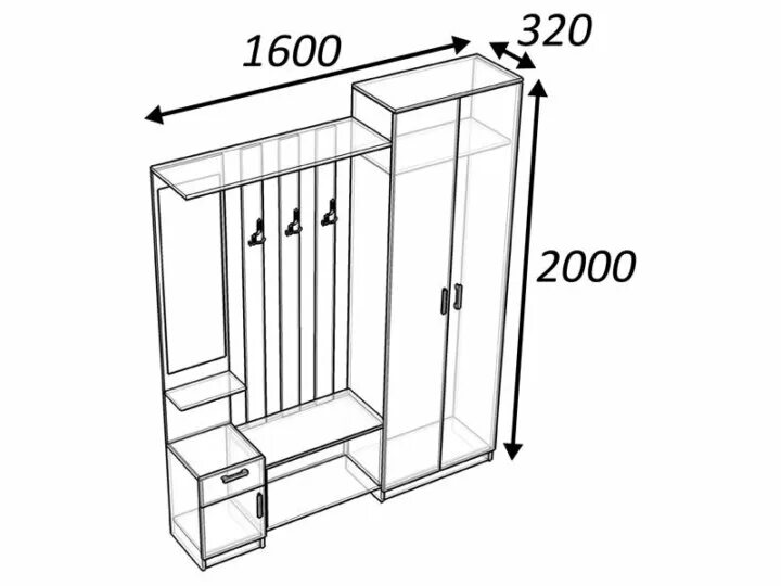 Размеры прихожей мебели фото Прихожая Мия1 - купить в Кемерове, цена 6 600 руб., продано 3 июля 2018 - Шкафы 