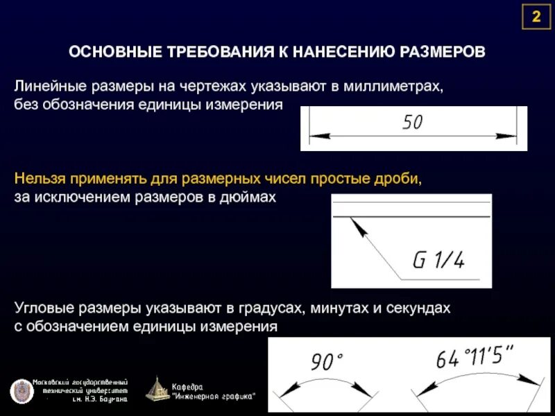 Размеры разделяют на линейные и угловые фото Выбор линейных размеров