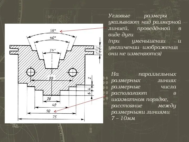 Размеры разделяют на линейные и угловые фото Презентация по черчению на тему "Нанесение размеров" (9 класс)