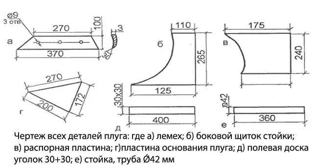 Размеры самодельного плуга для минитрактора Публикации - Автожурнал