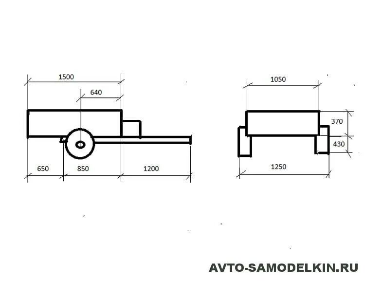Размеры самодельного прицепа для мотоблока Телега для мотоблока размеры