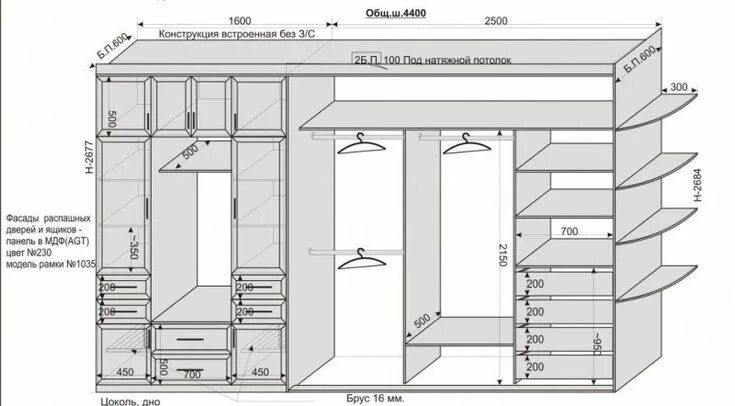 Размеры шкафа в прихожую фото с размерами Чертежи шкафов Modern cupboard design, Closet designs, Bedroom closet design