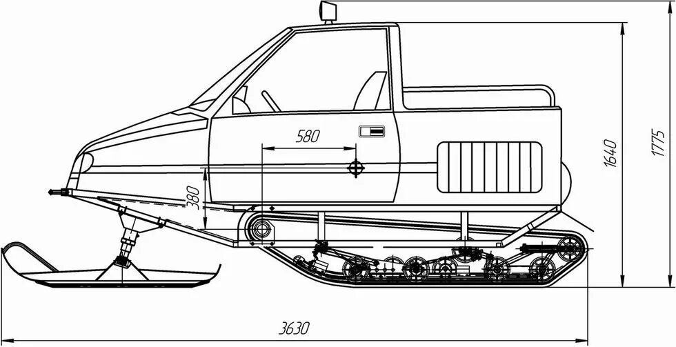 Размеры снегохода своими руками чертежи фото Meet Russia’s Machine Gun-Toting Snowmobile