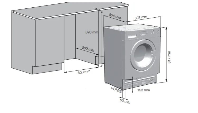 Размеры стиральной машины фото Blomberg Integrated 8kg 1400rpm Washing Machine - Ventura Malta Appliances