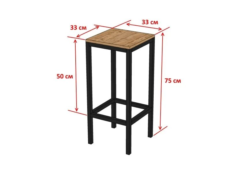 Размеры стула в стиле лофт Стулья в стиле лофт своими руками