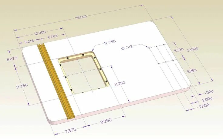 Размеры циркулярного стола своими руками чертежи Precision Fences :: Router Tables & Stands :: Free Standing Router Table Tops Ro