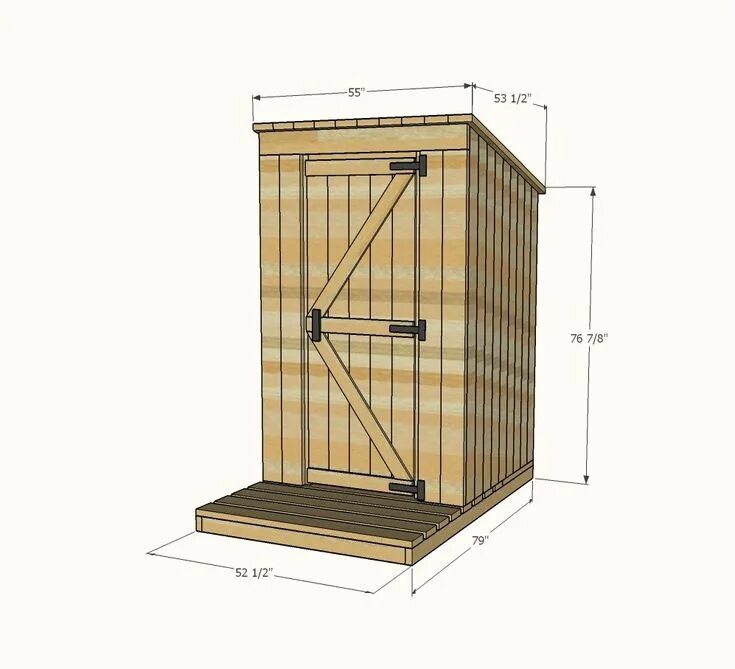 Размеры уличного туалета фото Outhouse Plan for Cabin Outhouse plans, Building an outhouse, Outhouse