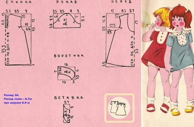 Размеры выкройки детской одежды Детские ретро-платья с выкройками Выкройки детской одежды, Выкройки, Дети модели