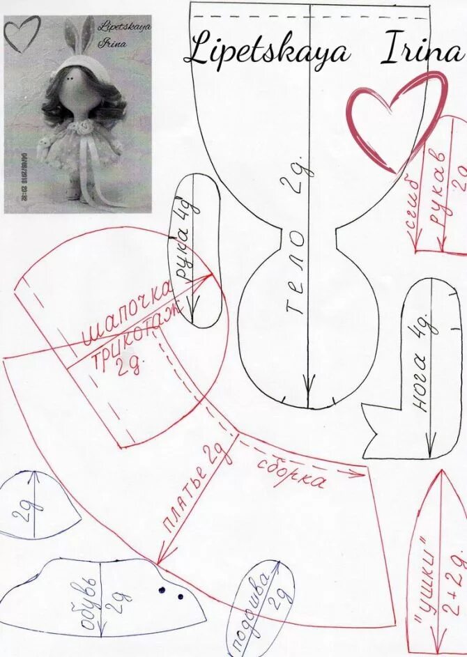 Размеры выкройки куклы 30 см Выкройка большеножки в натуральную величину: мастер-класс с фото Bonecas de pano