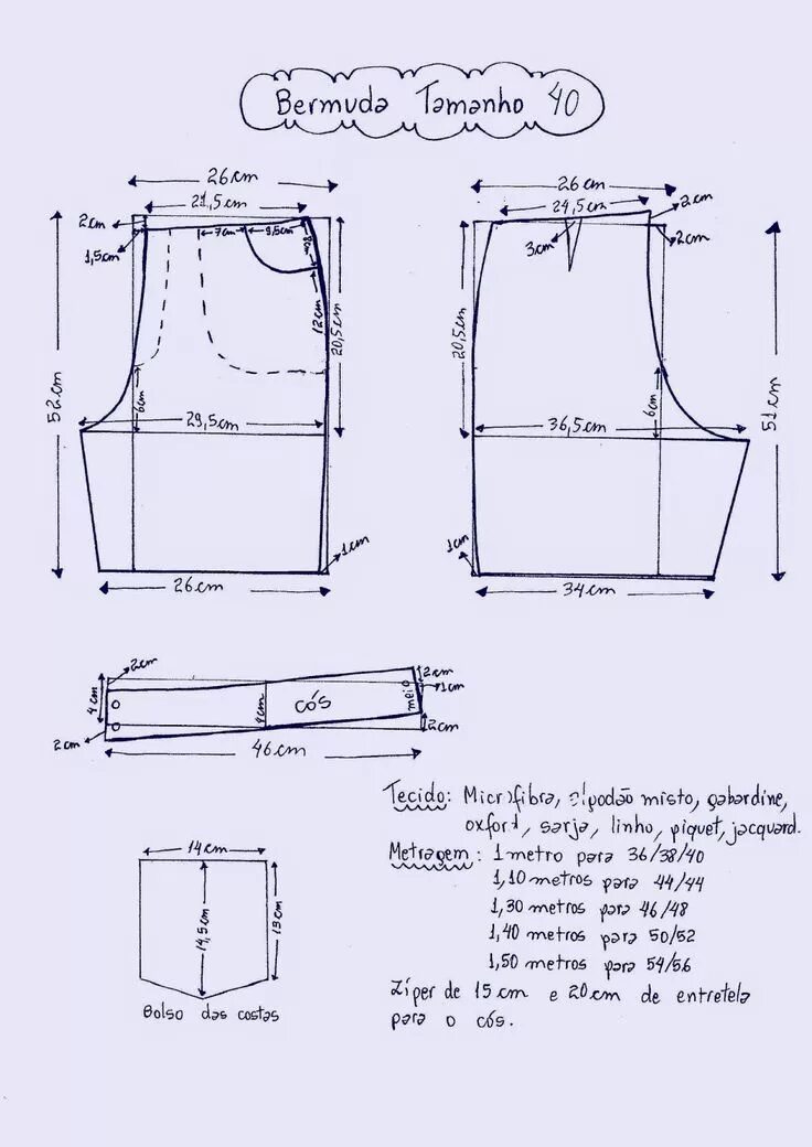 Размеры выкройки шорт мужских vamos combinar: 44 Molde de short, Padrão de calças, Moldes de shorts