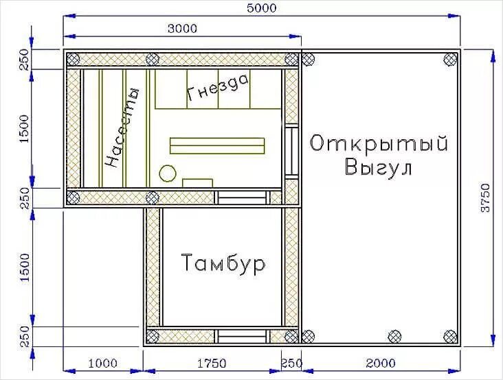 Размеры зимнего курятника фото Курятник своими руками фото и чертежи на 10 и 20 кур. Coop, Chicken coop, Buildi