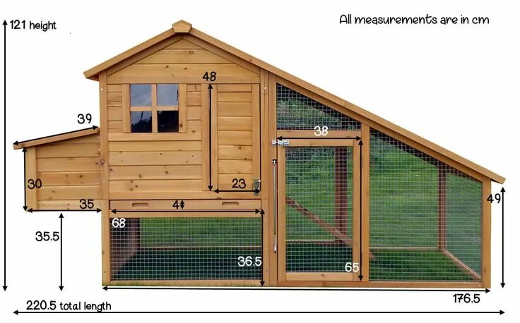 Размеры зимнего курятника фото A beautiful all-in-one coop and run solution for 2-5 hens. The Sussex has a uniq