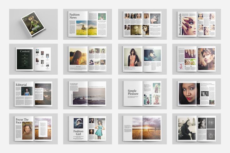 Размещение фото на листе Photography Magazine Template 32 Pages Photography Brochure Etsy Photography mag