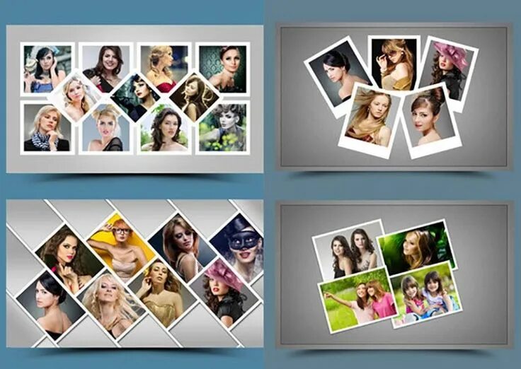 Разместить фото на одном листе онлайн Photo template Photoshop collage template, Photo collage template, Collage templ