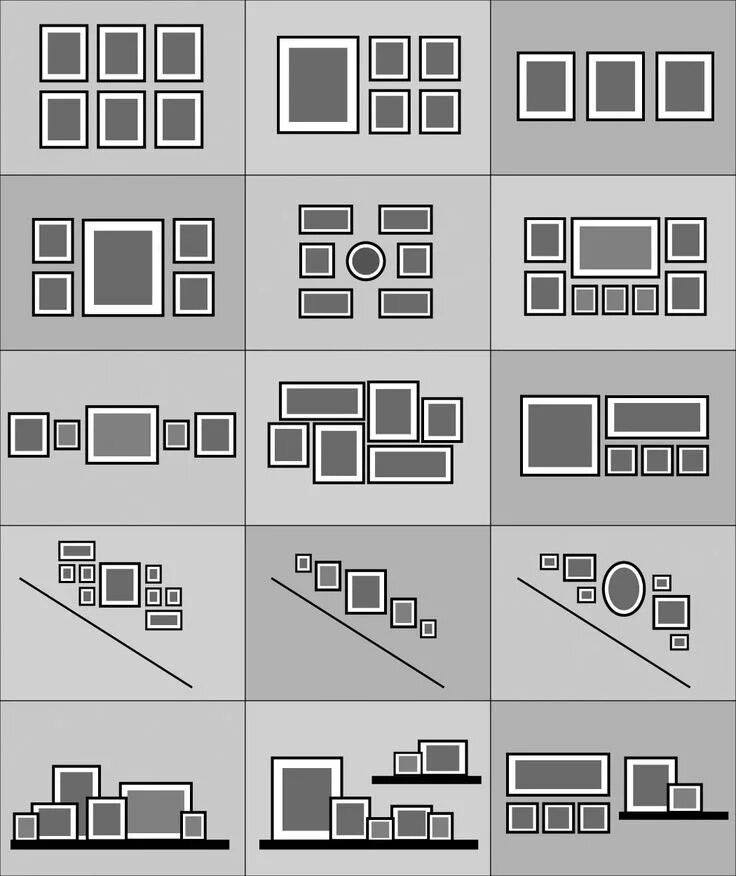 Разместить на листе 4 фото Размещение фоторамок на стене - Хитрости правильного размещения фоторамок в инте