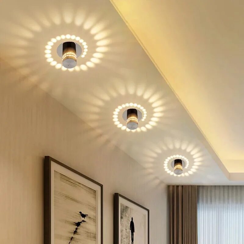 Разместить светильники на потолке фото 3w Led Embed Smallpox Modeling Light Modern Ceiling Lamp Spot Lighting Luminaire