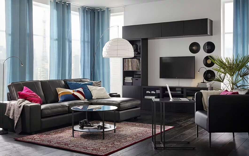 Разная мебель в интерьере Products Ikea living room, Living room sets furniture, Leather living room furni