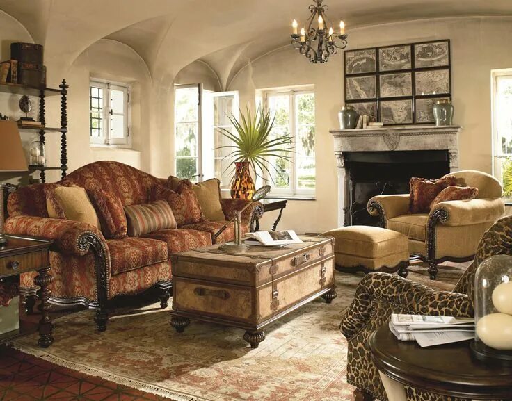 Разная мебель в интерьере Earnest Hemmingway decor British colonial decor, Aico furniture, Thomasville fur