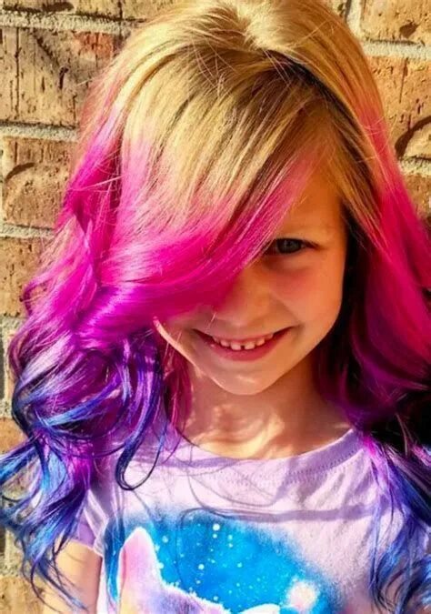 Разноцветные прически для девочек People Are Letting Kids Dye Their Hair And The Internet in 2020 (With images) Ki