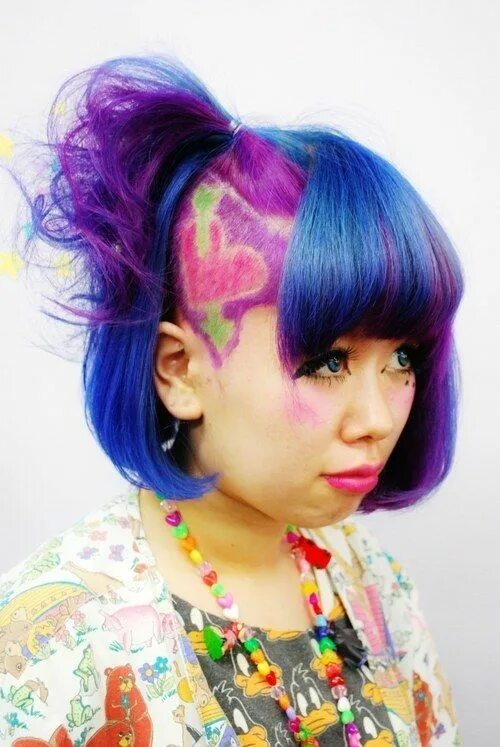 Разноцветные прически для девочек 16 Colorful Undercuts That Will Make Your Current Hair Feel Boring AF Multicolor