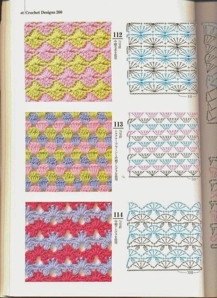 Разноцветные схемы крючком laanaqueteje: Puntos en crochet Crochet stitches chart, Crochet diagram, Crochet