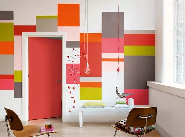 Разноцветные стены в интерьере Vermelho: Como usar e combinar a cor na decoração - FTCMAG Trending paint colors