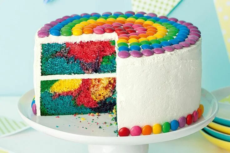 Разноцветный декор торта Image result for rainbow cake Rainbow birthday cake, Rainbow cake, Rainbow cake 