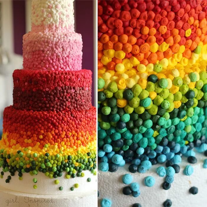 Разноцветный декор торта DIY rainbow cake - Rainbow cake, Girl cakes, Rainbow food