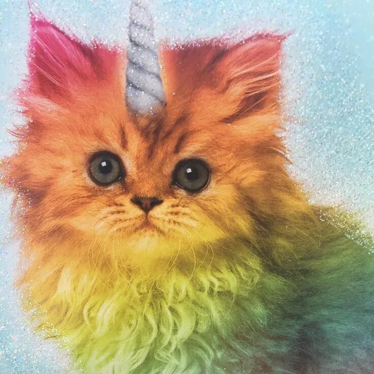 Разноцветный котенок фото Purrrfect thank you card. #thankyou #rainbowkitty #unikitty #unicorn #kitten #lo