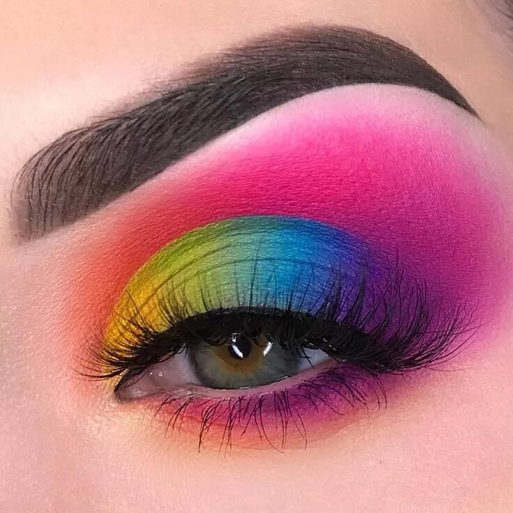 Разноцветный макияж глаз #makeup #makeuplooks #pretty #makeupideas #beautymakeup #eyemakeup #eyeshadow #l