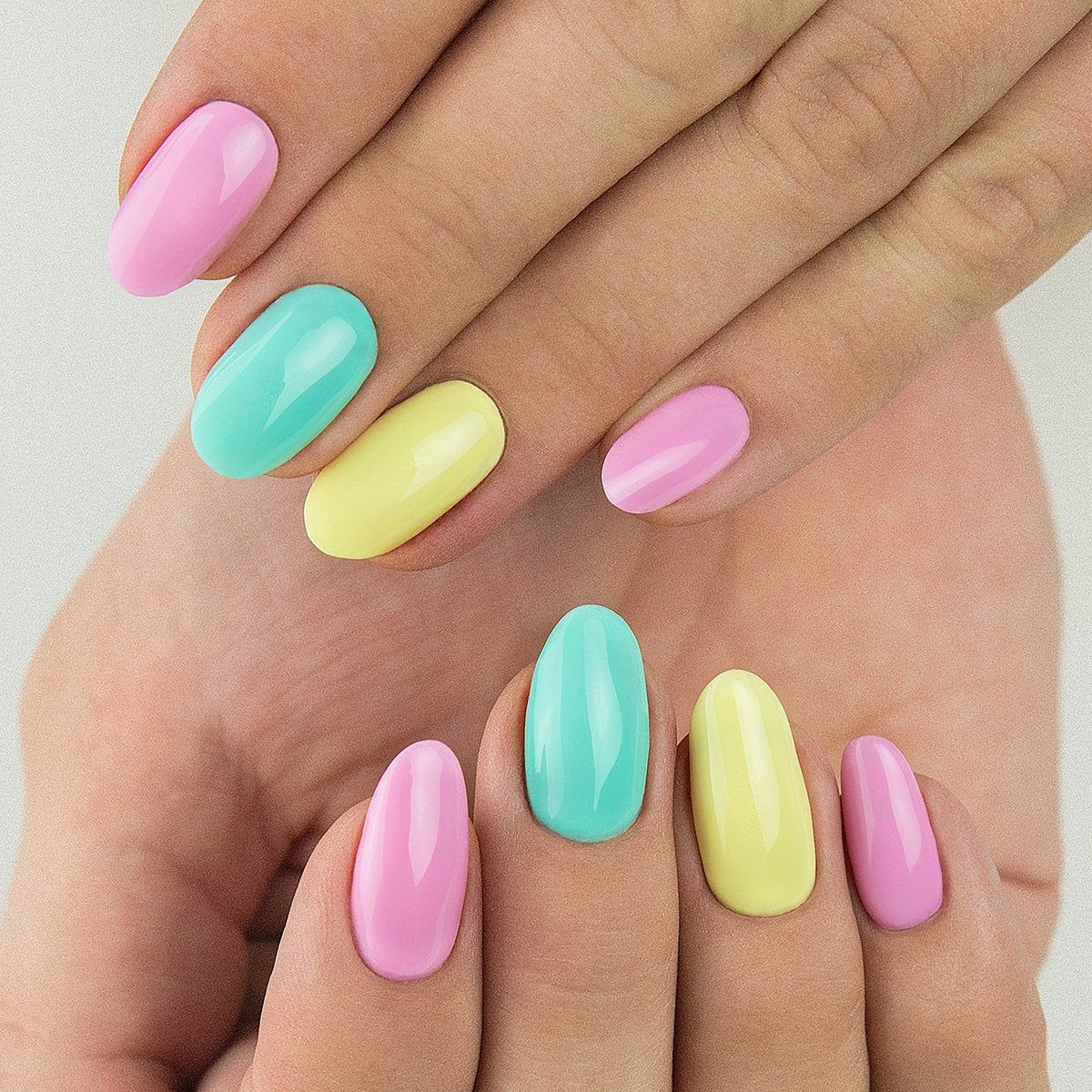 Разноцветный маникюр сочетание цветов Pastel Colour Set Gel nail colors, Nail colors, Gel nails