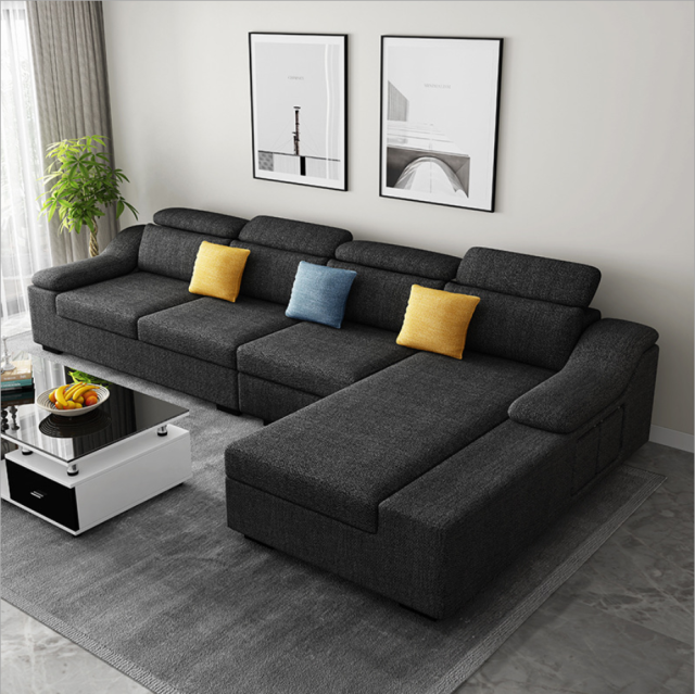 Разновидность диванов фото Source Modern Simple Design Large Size U Shaped Fabric Couch Living Room 7 Seate