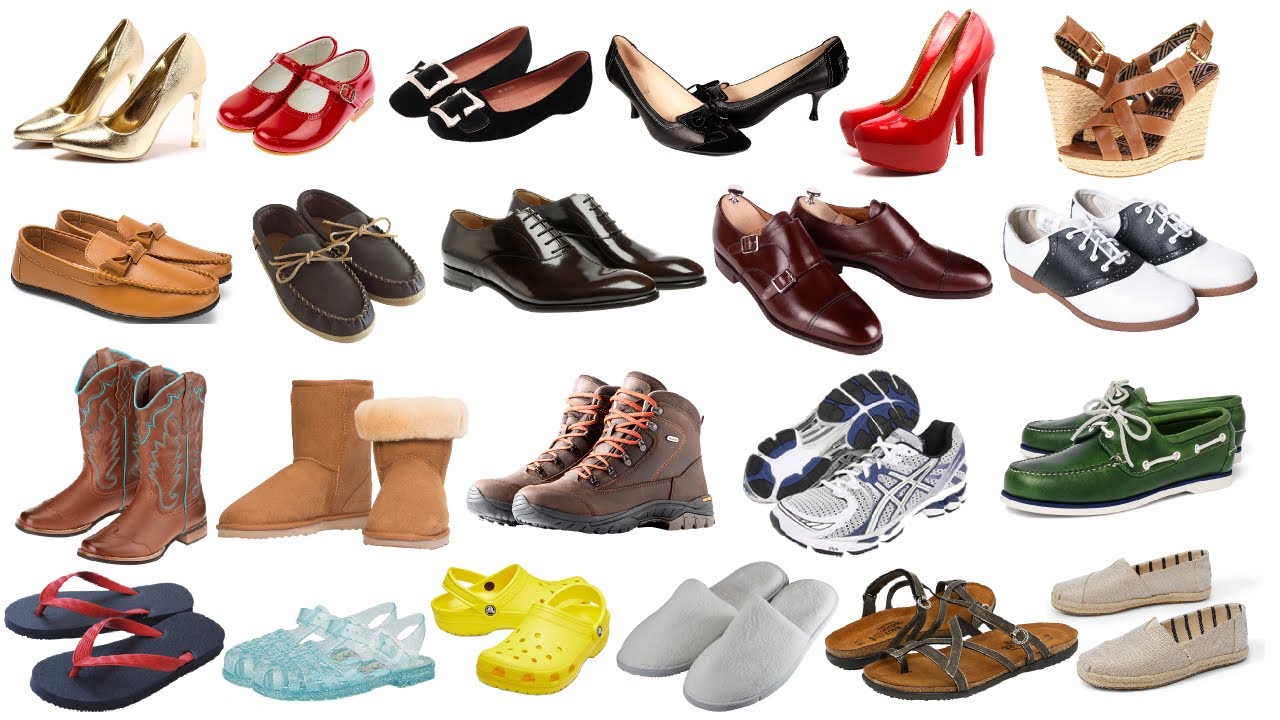 Разновидность обуви фото Shoe Types in English! English Guide to Shoes - Vocabulary For Shoes - Visual Sh