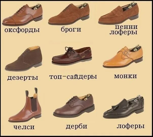 Разновидность обуви фото Виды мужских ботинок. Броги (brogues) - классические мужские ... Ключ к успеху! 